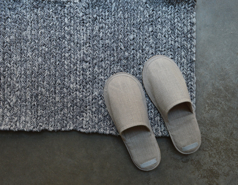 Fog Linen floor mat. 100% Linen.