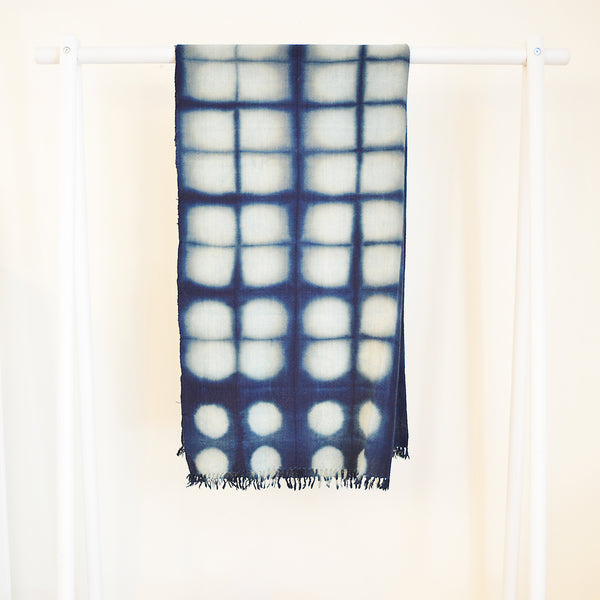 Our collection of indigo throws feature 100% wool khadi (homespun yarn and handwoven), in deep hand dyed shades of indigo in a variety of gorgeous patterns.