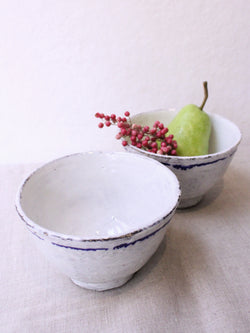 Medium bowl with blue trim. Shop Boston