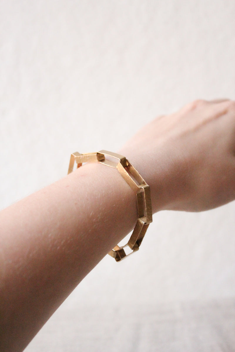 Julie Cohn Paper Chain bronze bracelet. Shop Boston