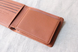 Minimalist Wallet with Coin Pocket - Khaki, Black or Brandy
