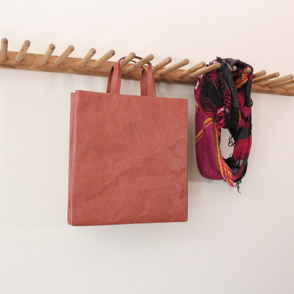 Siwa Japanese Paper Terracotta Tote Bag. Shop in Boston