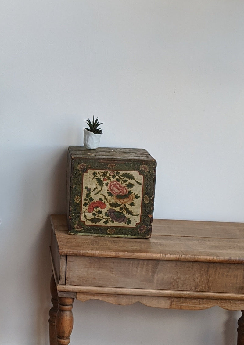 Vintage Painted Wood Box