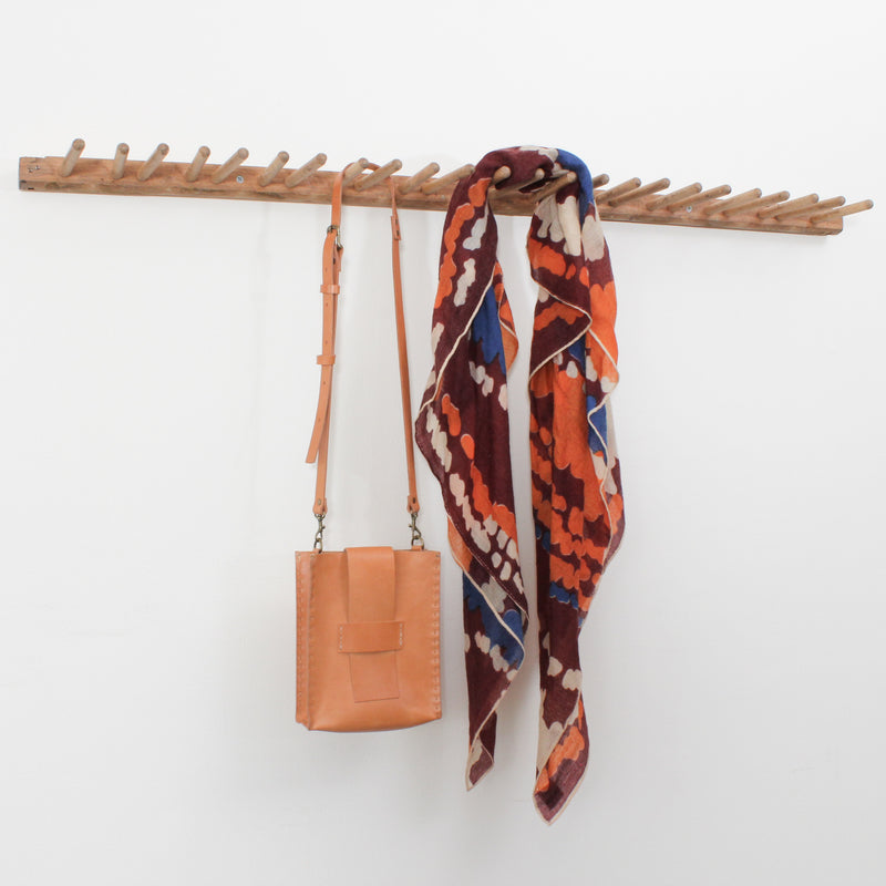 Orange + blue camo scarf 100% cashmere luxury wrap Sean McNanney. Shop Boston