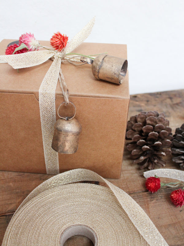 Fog Linen brass bell ornament. Made in India. Shop Boston