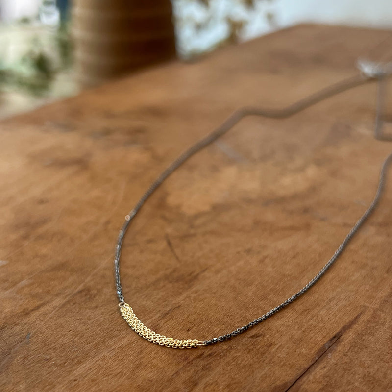 Carla Caruso slinky short chains necklace 17" length. Shop Boston