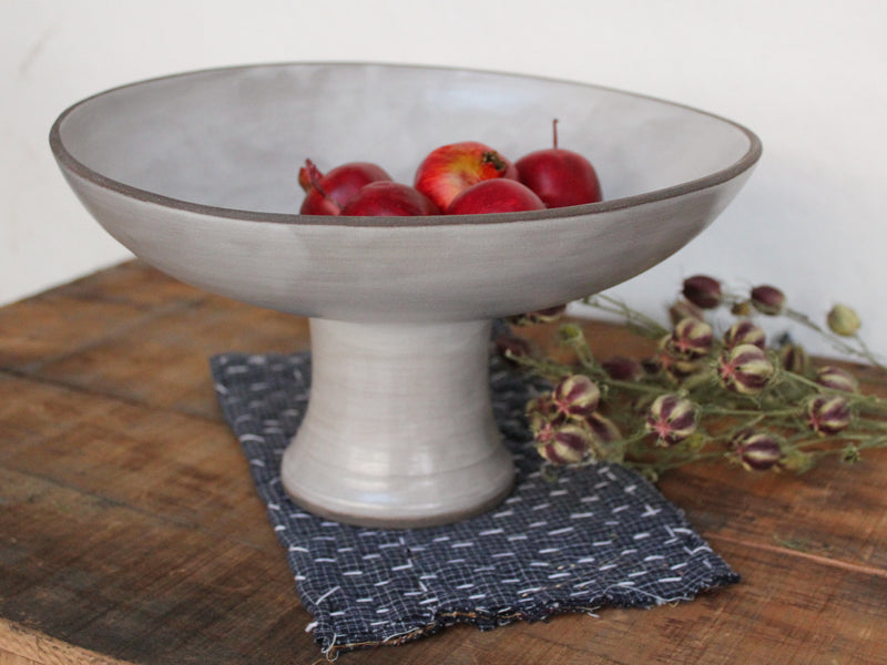 handmade pottery pedestal bowl  Wendy Borger Watercourse Clay Boston gift shop ceramics