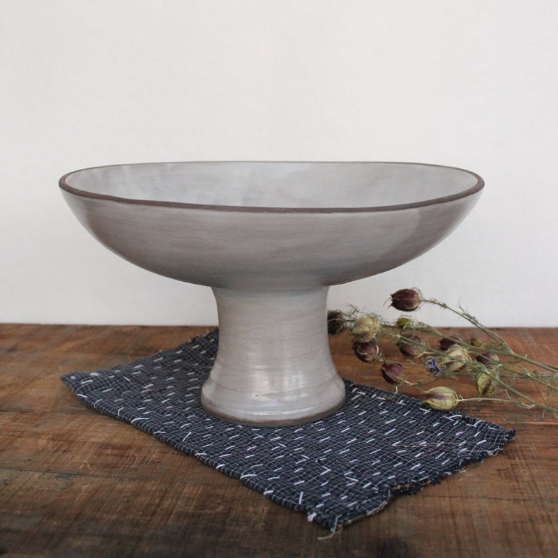 handmade pottery pedestal bowl  Wendy Borger Watercourse Clay Boston gift shop ceramics