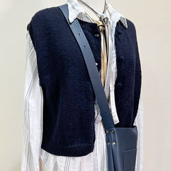 Auntie Oti hand knit 100% merino wool cardigan sweater.
