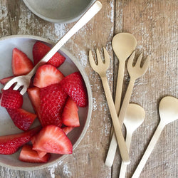 Brass Dessert Fork. Hand-hammered in brass, this dessert fork is a great option when serving  berries and cake. Stunning on a cheese board too. Irregularities in finish may occur.