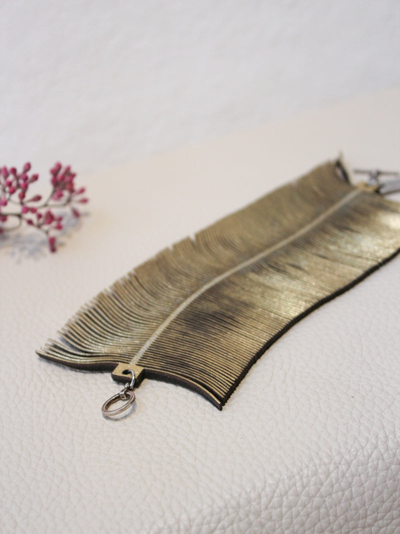 Fringe Wide Bracelet in silver or gold. Shop Boston