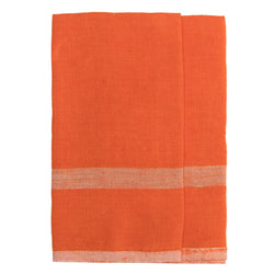 Stonewashed Linen Tea Towel - Orange