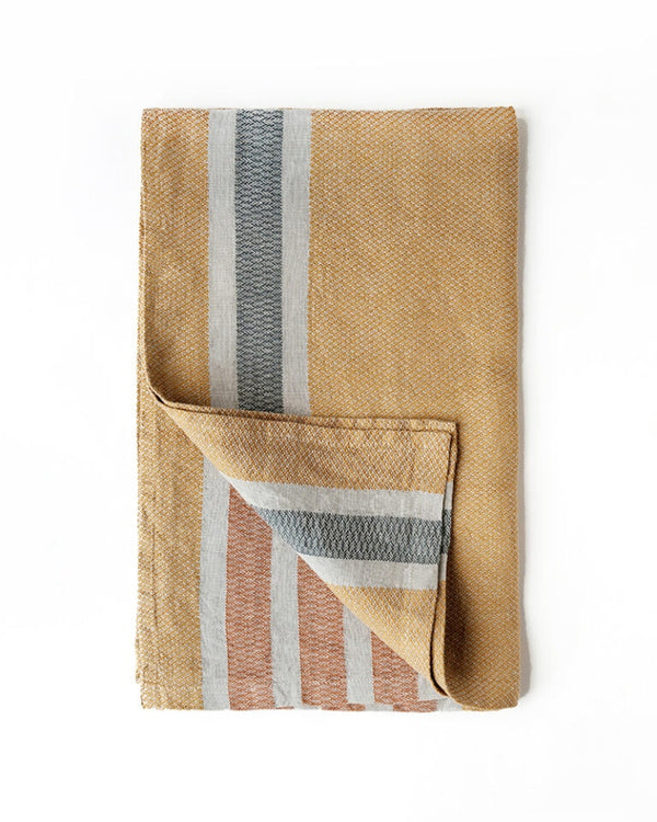 linen stripe pattern bath towel mungo shop boston SoWA amber beige gold boutique gift store 