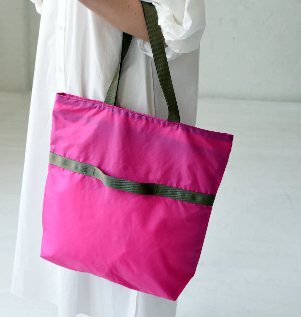 864 Design tote nylon ripstop small 2 way tote. pink olive bag Shop Boston