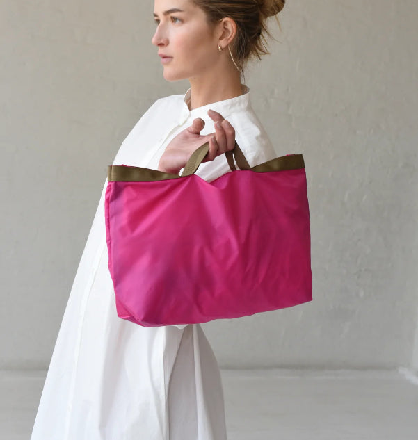 864 Design tote nylon ripstop small 2 way tote. pink olive bag Shop Boston