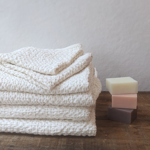 Kontex lattice linen cotton waffle towels made in Japan Shop Boston