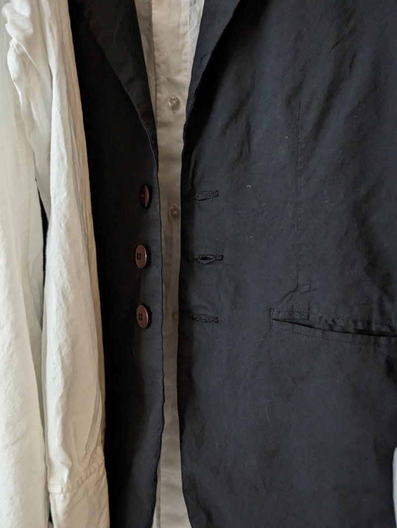 Pip-squeak Chapeau - Four Button Cotton Blazer - Black
