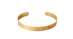 Simple brass bracelet to wear alone or stacked with others.