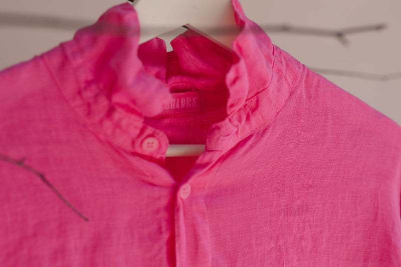 CP Shades Rooney Linen Shirt - Hot Pink
