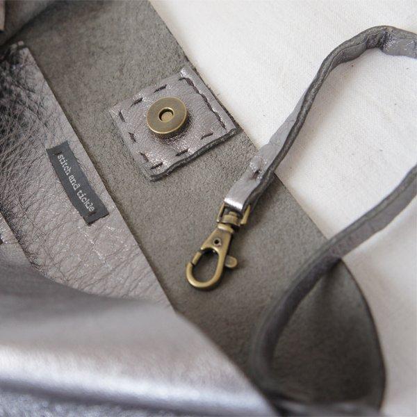 Alesia - Leather Bag - Gunmetal 