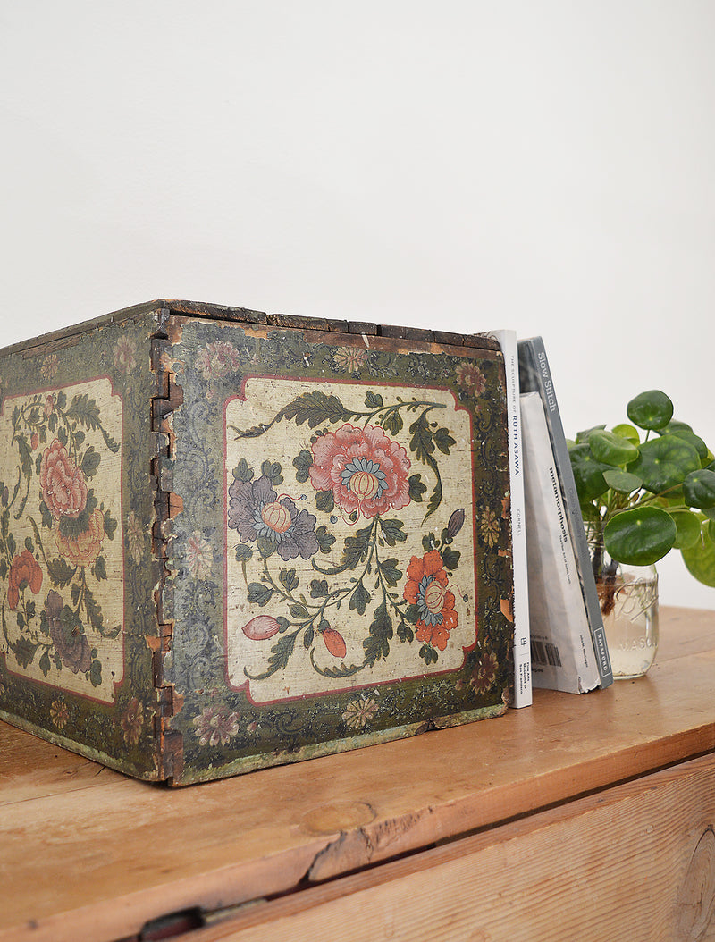Vintage Painted Wood Box