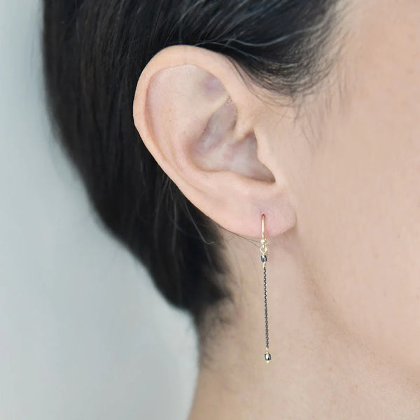 Carla Caruso Slinky Diamond Line Earrings