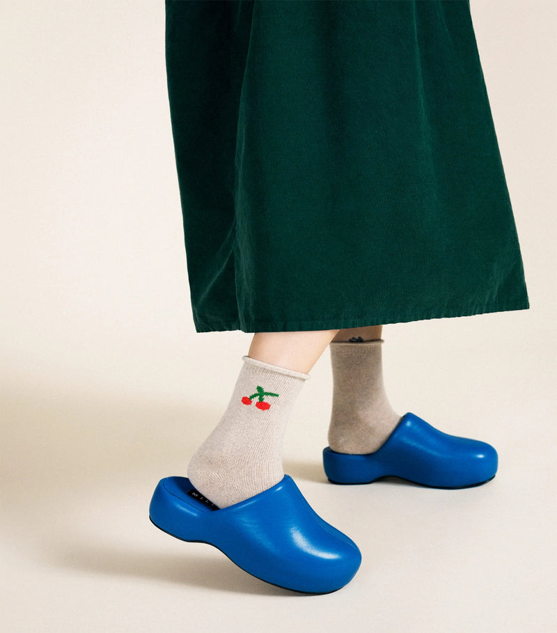 Hansel from Basel Cherries Cashmere Crew Socks. Boston shop