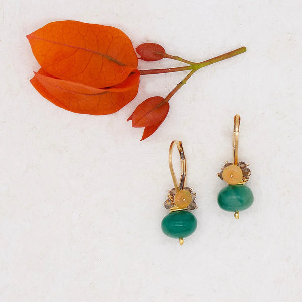 Green Chalcedony  Earrings River Song jewelry shop boston