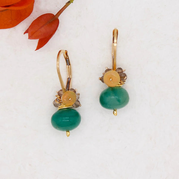 Green Chalcedony  Earrings River Song jewelry shop boston