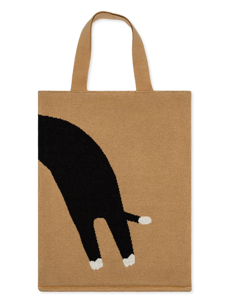 Hansel from Basel cotton pouncing cat tote bag tan shop Boston sowa gift shop store boutique