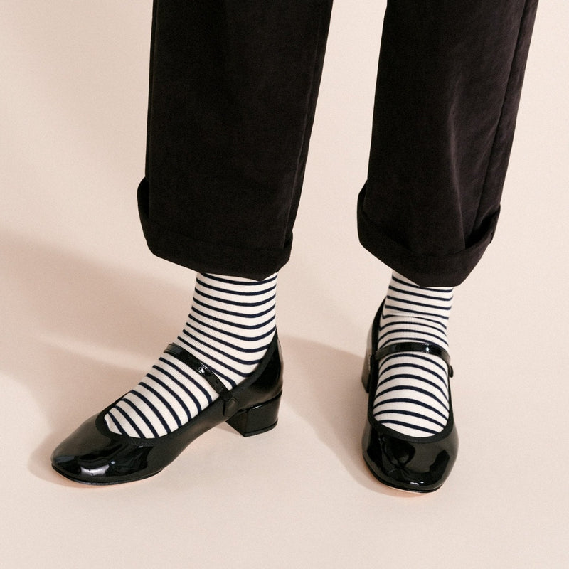 Hansel from Basel Nautical Stripe Crew Socks 