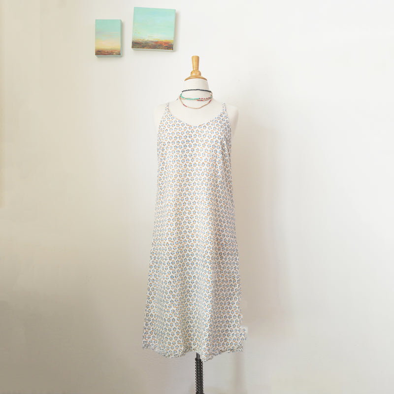 Slip dress with calico print from Auntie Oti Shop Boston