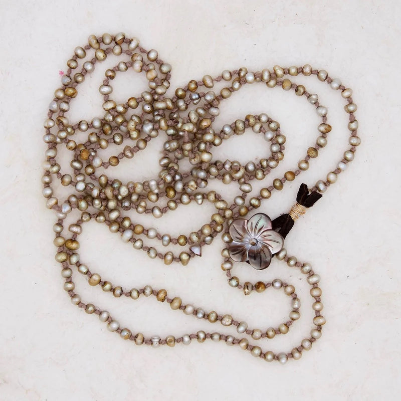 Knotted Antique Pearl Necklace River Song shop boston sowa jewelry store boutique gift shop 