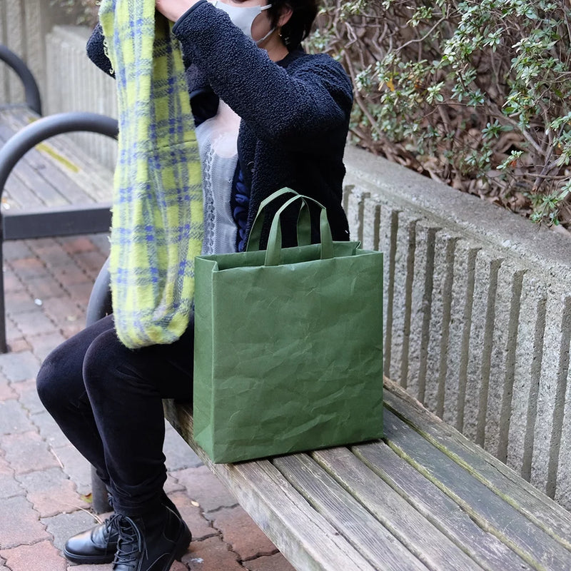 Japanese Paper Tote Bags - Terracotta