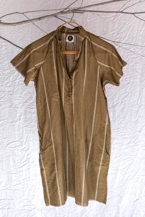 bsbee golden dress tabor stripe military shop boston summer dress khadi cotton