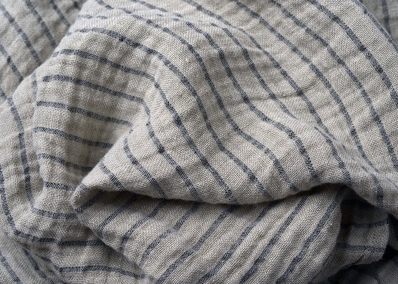 Striped Linen Bath Towel